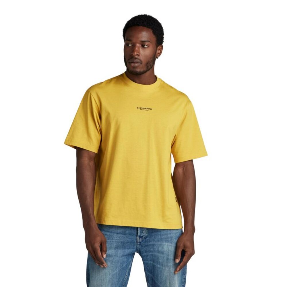 G-Star Mens Cotton Jersey Boxy T-Shirt / Lemon Yellow